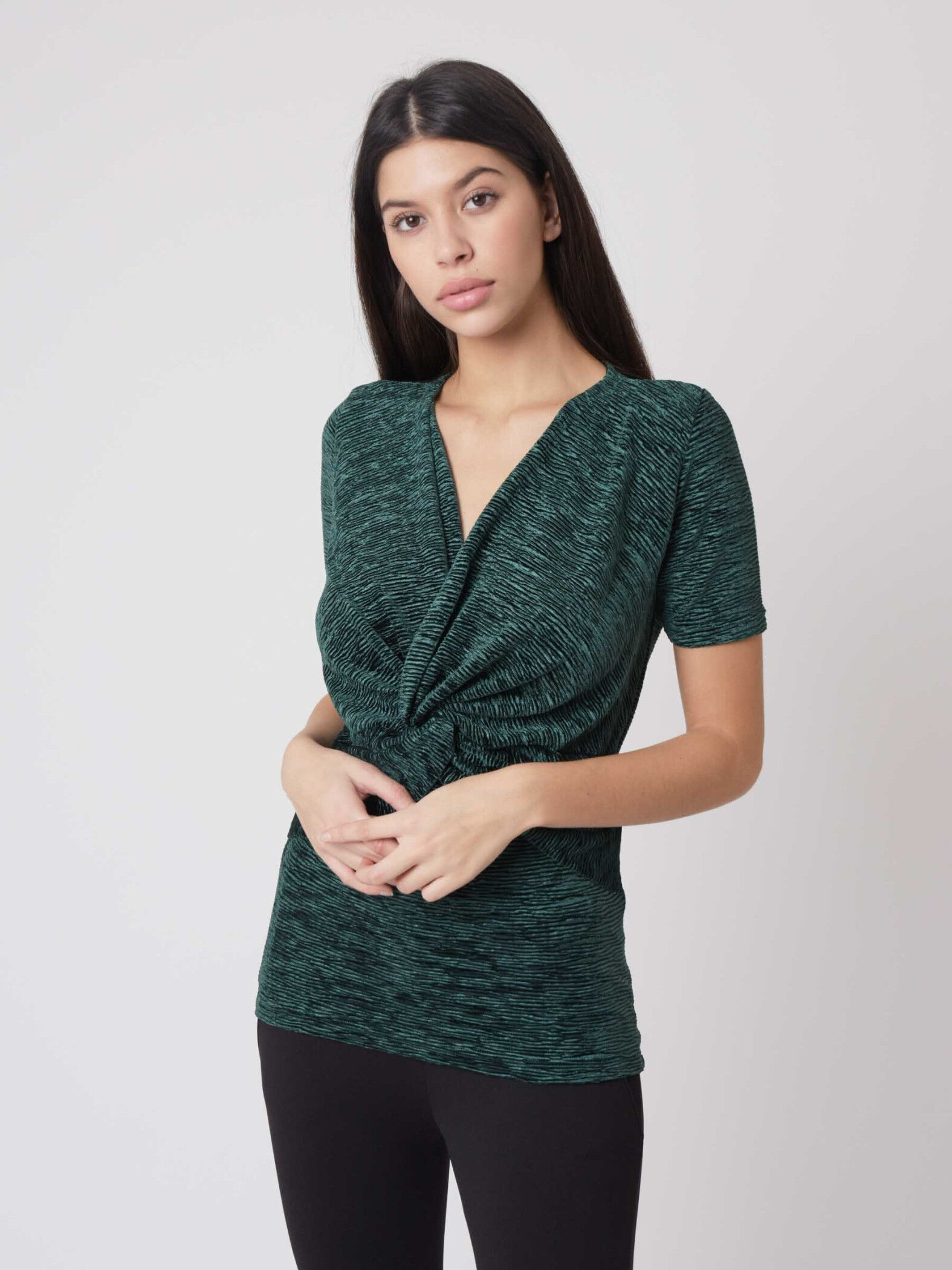 Project X Paris Top drapé - Couleur - Vert, Taille - XS