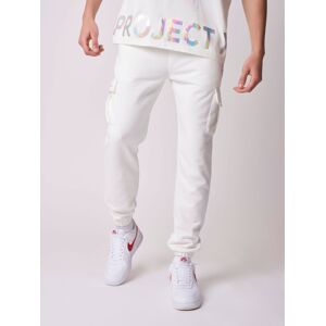 Project X Paris Bas de jogging ecriture irisee - Couleur - Blanc, Taille - XL