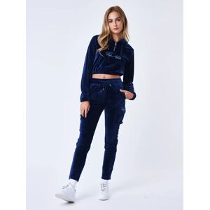 Project X Paris Bas de jogging cargo en velours signature - Couleur - Bleu nuit, Taille - XS