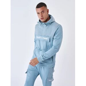 Sweat a capuche style coupe vent - Couleur - Bleu gris, Taille - XL