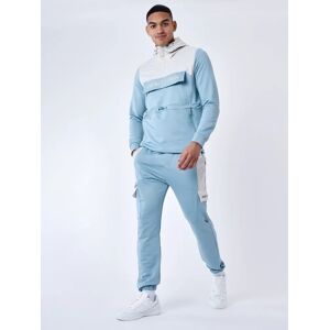 Project X Paris Bas de Jogging style cargo bicolore - Couleur - Bleu gris, Taille - L