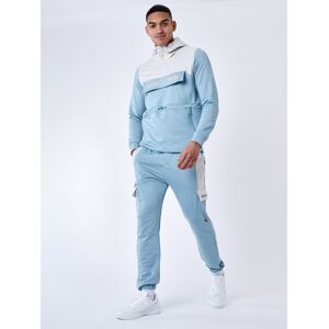 Project X Paris Bas de Jogging style cargo bicolore - Couleur - Bleu gris, Taille - M