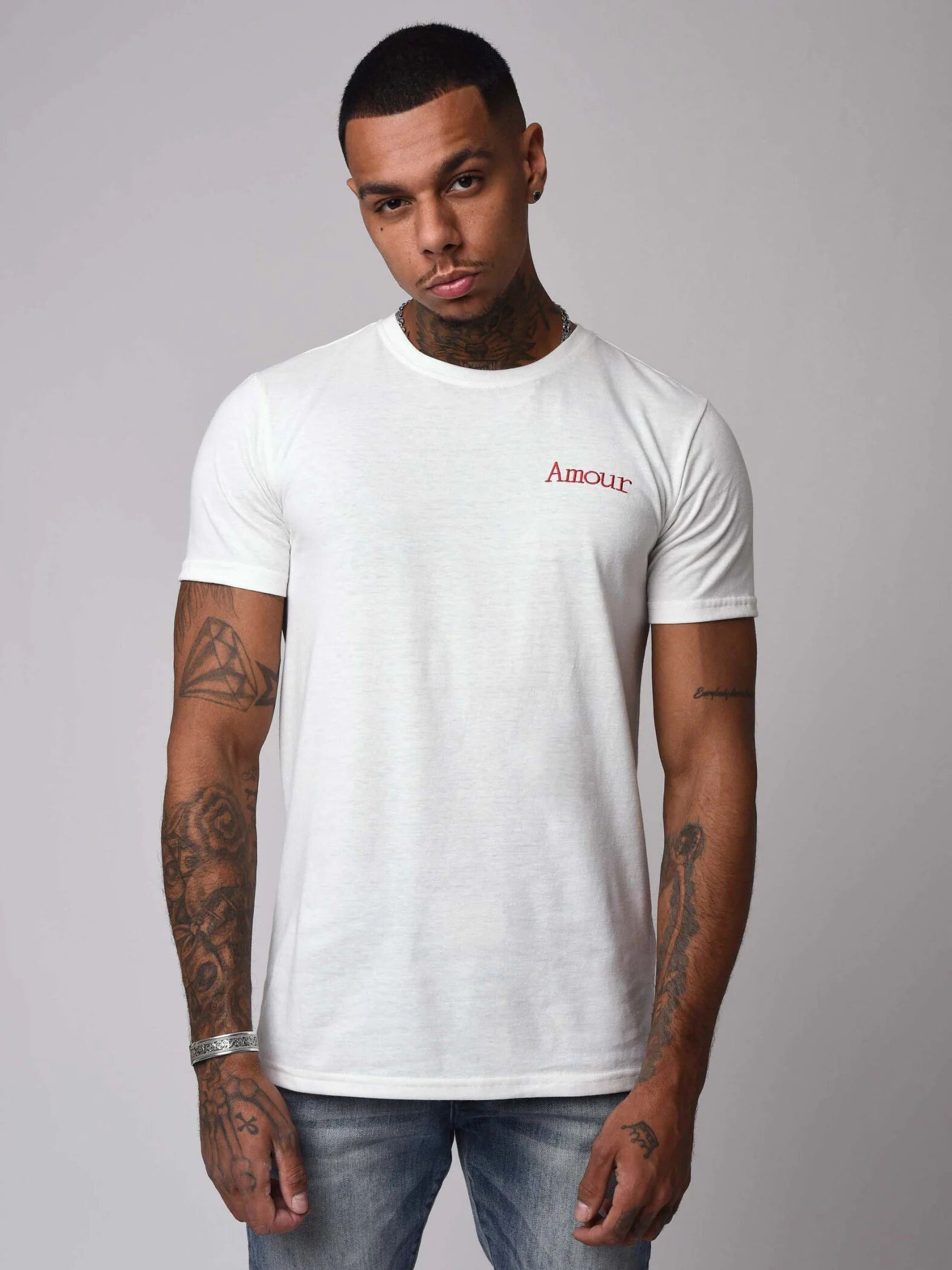 Project X Paris Tee shirt broderie Amour - Couleur - Blanc, Taille - M