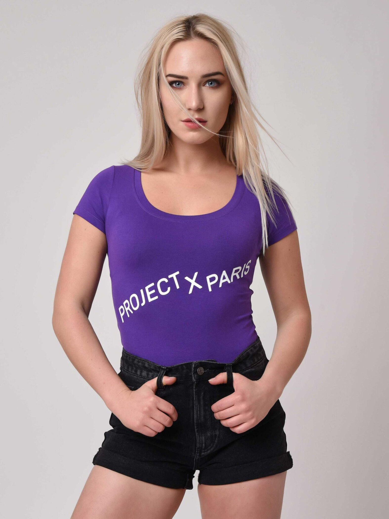 Project X Paris Body à manches courtes - Couleur - Violet, Taille - M