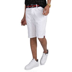 Project X Paris Short avec ceinture et bandes laterales bicolores - Couleur - Blanc, Taille - 29