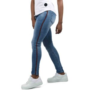 Project X Paris Jean skinny delave a bandes - Couleur - Bleu, Taille - 36