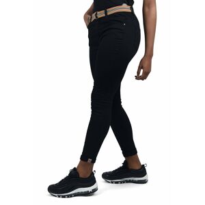 Project X Paris Jean skinny a ceinture coloree - Couleur - Noir, Taille - 34