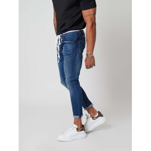 Project X Paris Jean slim delave a bandes colorees - Couleur - Bleu, Taille - 29