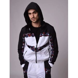 Project X Paris Veste empiecement motif Wax - Couleur - Noir-Blanc, Taille - M