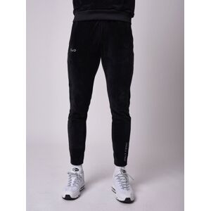 Project X Paris Pantalon de jogging velvet empiecement contraste - Couleur - Noir, Taille - M