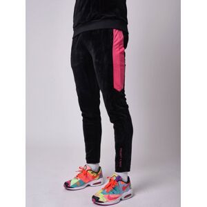 Project X Paris Pantalon de jogging velvet empiecement contraste - Couleur - Fuchsia, Taille - M