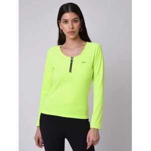 Project X Paris Pull col danseuse zip - Couleur - Jaune fluo, Taille - L