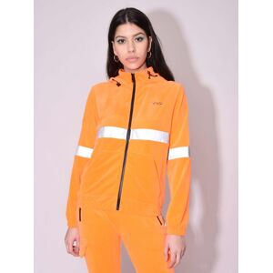 Project X Paris Veste de jogging col montant velvet a bandes reflechissantes - Couleur - Orange, Taille - S