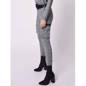 Project X Paris Pantalon a carreaux a zips - Couleur - Noir, Taille - S