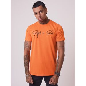 Project X Paris Tee-shirt basic broderie Essentials Project X Paris - Couleur - Orange, Taille - M