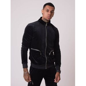 Project X Paris Veste zippee velvet avec poches a relief - Couleur - Noir, Taille - S