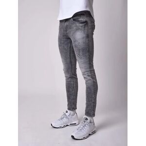 Project X Paris Jean skinny fit basic delavage gris effet use - Couleur - Gris, Taille - 31