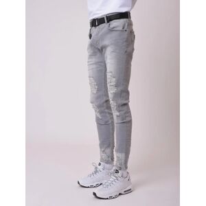 Project X Paris Jean skinny fit basic dechire gris - Couleur - Gris clair, Taille - 30