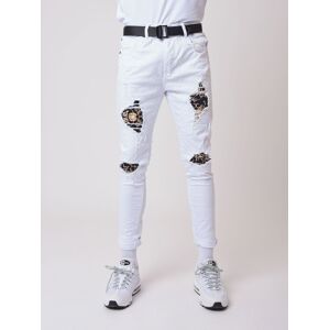 Project X Paris Jean Skinny empiecement baroque - Couleur - Blanc, Taille - 32