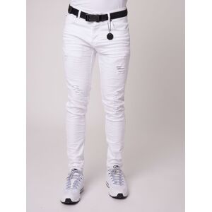 Project X Paris Jean Skinny effet use avec trous - Couleur - Blanc, Taille - 36