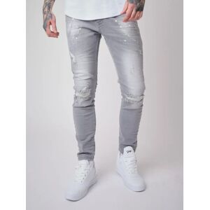 Project X Paris Jean Skinny effet use et gratte - Couleur - Gris clair, Taille - 32