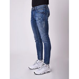 Project X Paris Jean skinny fit delavage bleu effet dechire et tachete - Couleur - Bleu, Taille - 36