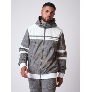 Project X Paris Veste a capuche bi-matiere reflechissante avec motif camouflage CAMO REFLECT - Couleur - Blanc, Taille - S