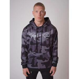 Sweat a capuche motif camouflage avec broderie logo Project X Paris - Couleur - Noir, Taille - XL