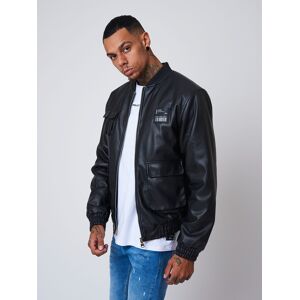 Project X Paris Veste style bomber simili cuir - Couleur - Noir, Taille - S