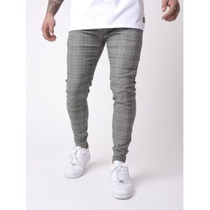 Project X Paris Pantalon slim a motif carreaux - Couleur - Gris clair, Taille - M