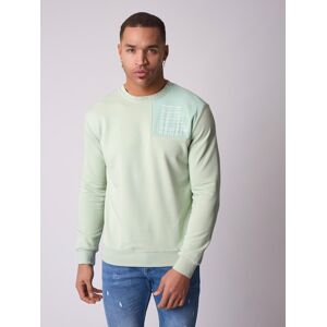 Project X Paris Sweat col rond empiecement et message texte - Couleur - Vert d'eau, Taille - S