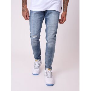 Project X Paris Jean skinny bleu delave avec trou - Couleur - Bleu, Taille - 31