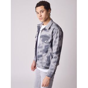 Project X Paris Veste en denim motif tie & dye - Couleur - Gris, Taille - L