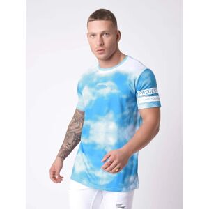 Project X Paris Tee-Shirt impression nuage abstrait pois - Couleur - Bleu Ciel, Taille - M