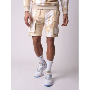 Project X Paris Short molleton delave et tachete - Couleur - Beige, Taille - XL