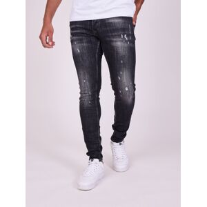 Project X Paris Jean skinny effet gratte blanchi - Couleur - Noir, Taille - 28