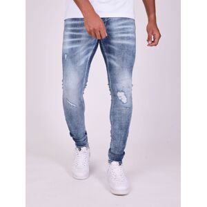 Project X Paris Jean skinny use wash blanchi - Couleur - Bleu clair, Taille - 28