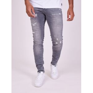 Project X Paris Jean skinny effet use - Couleur - Gris, Taille - 32