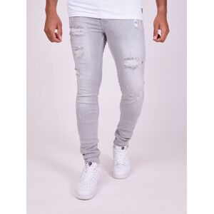 Project X Paris Jean skinny effet use - Couleur - Gris clair, Taille - 30