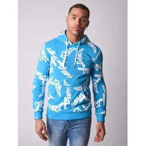 Project X Paris Sweat capuche logo typo marquage graffiti - Couleur - Bleu Ciel, Taille - S