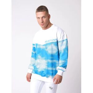 Project X Paris Sweat col rond impression nuage - Couleur - Bleu Ciel, Taille - S