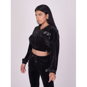 Project X Paris Veste a capuche en velours double logo Couleur Noir Taille M