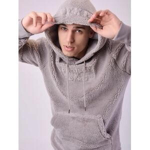 Project X Paris Sweat a capuche type pilou logo embosse - Couleur - Gris clair, Taille - M