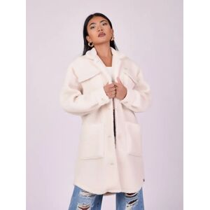 Project X Paris Manteau pilou type fourrure - Couleur - Blanc, Taille - XS