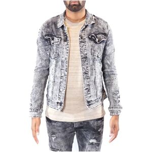 Project X Paris Veste en jean delavee - Couleur - Gris, Taille - XXL