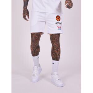 Project X Paris Short design basketball pixel - Couleur - Blanc, Taille - S