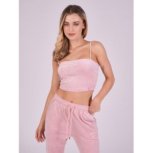 Project X Paris Top en velours a bretelles fines - Couleur - Rose, Taille - XS