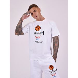Project X Paris Tee-shirt design basketball pixel - Couleur - Blanc, Taille - XL