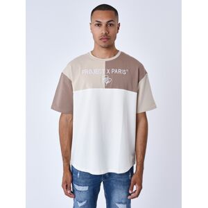 Project X Paris Tee-shirt oversize effet color block - Couleur - Beige, Taille - L