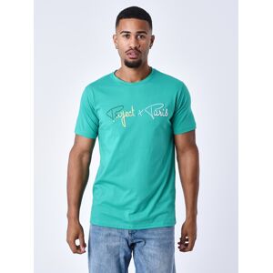 Project X Paris T-shirt Signature logo arc-en-ciel broderie - Couleur - Vert, Taille - S
